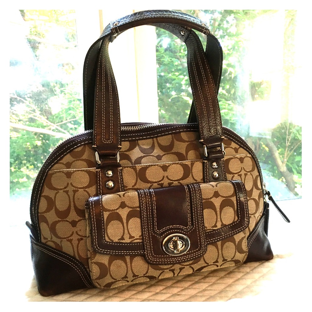 COACH Hampton signature bag.